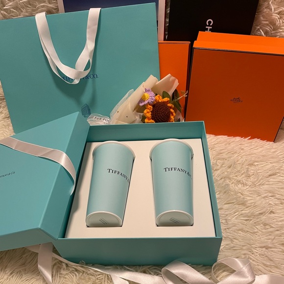Tiffany & Co. Other - Tiffany Cups Tiffany Large Coffee Cups in Bone China, Set of Two (Free Mystery..
